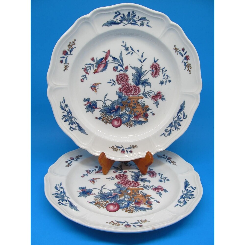 Wedgwood Etruria And Barlaston Potpourri Set Of 2 Vintage 10" Dinner Plates EC